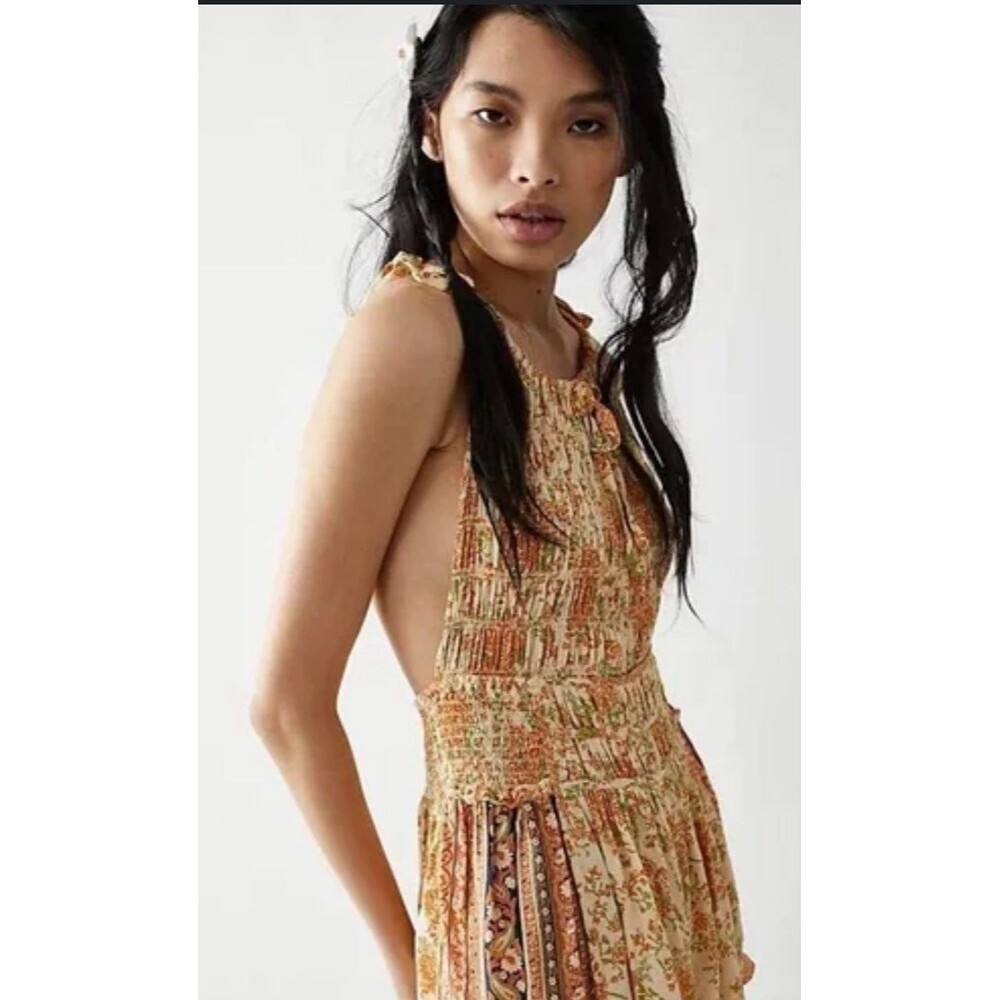 Free People Run Free Ruched Romper NWOT